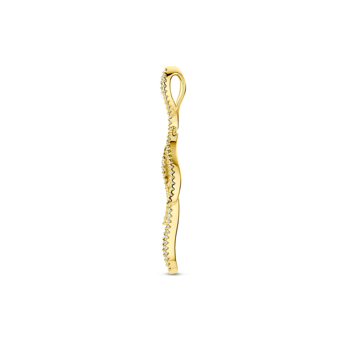 40.30377 KA Geelgouden 0.40 H-SI diamant hanger - Afbeelding 3