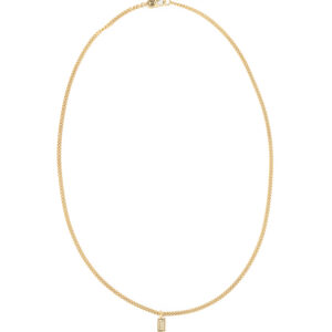 651GV one - Buddha to Buddha Essential Necklace XS 60cm Goud op zilver