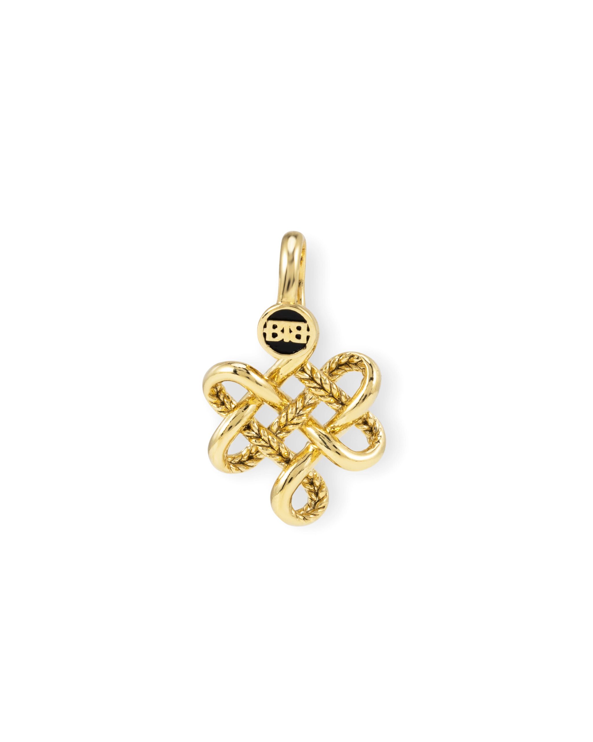 665GV one - Buddha to Buddha hanger endless knot XS Goud op zilver