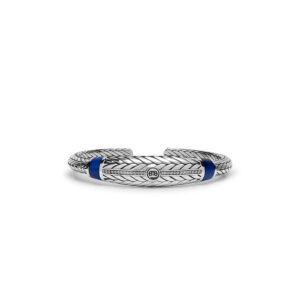 148 D - Buddha to Buddha Ellen stone cuff tigereye navy zirkonia