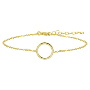 21.03280 KA armband goud op zilver rondje 16+3cm