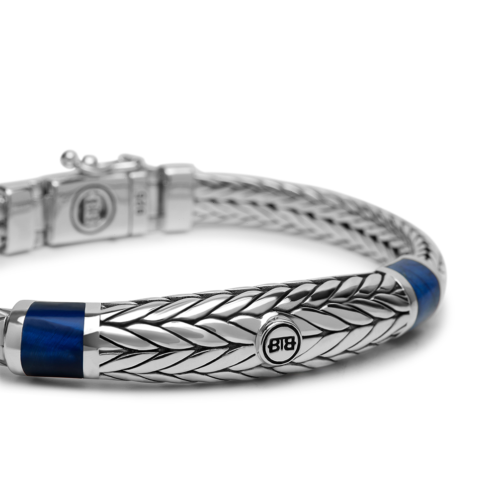 J152 D - Buddha to Buddha Ellen XS stone bracelet tigereye navy - Afbeelding 2