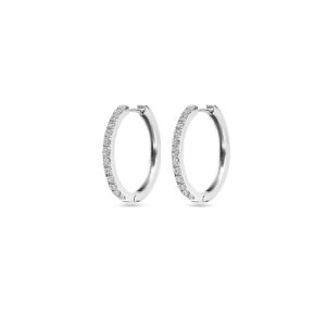 13.38949 KA Zilveren klapoorringen zirkonia 23.5mm
