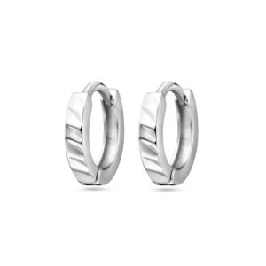 13.25051KA Zilveren oorringen vlak 12mm
