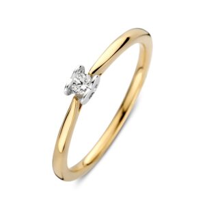 RG418242 Excellent Bi-color gouden ring hart diamant 0.07 H-SI  maat 54