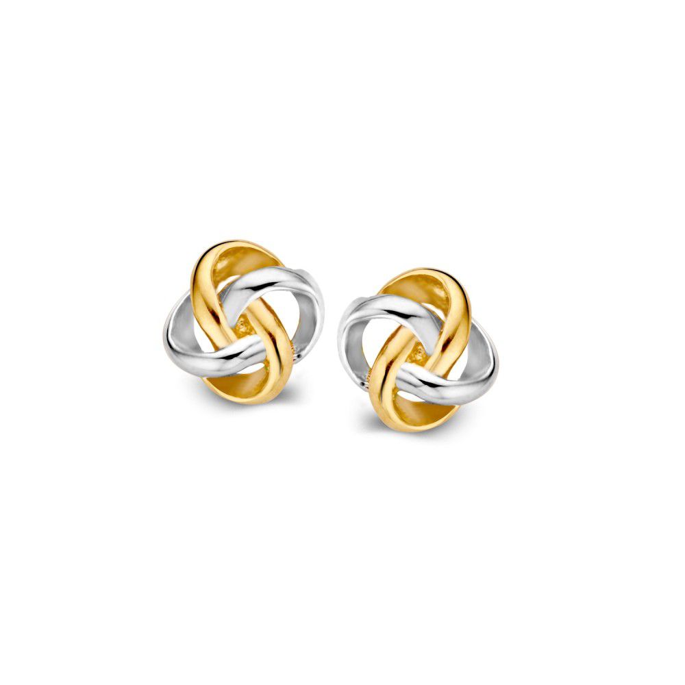 OB406000 Excellent Bi-color gouden oorstekers
