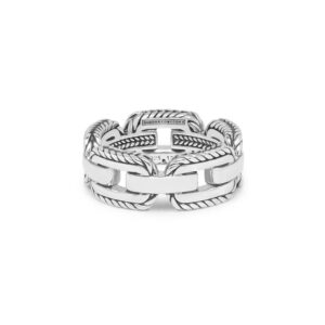 118 17.5 - Buddha to Buddha Barbara link ring Zilver