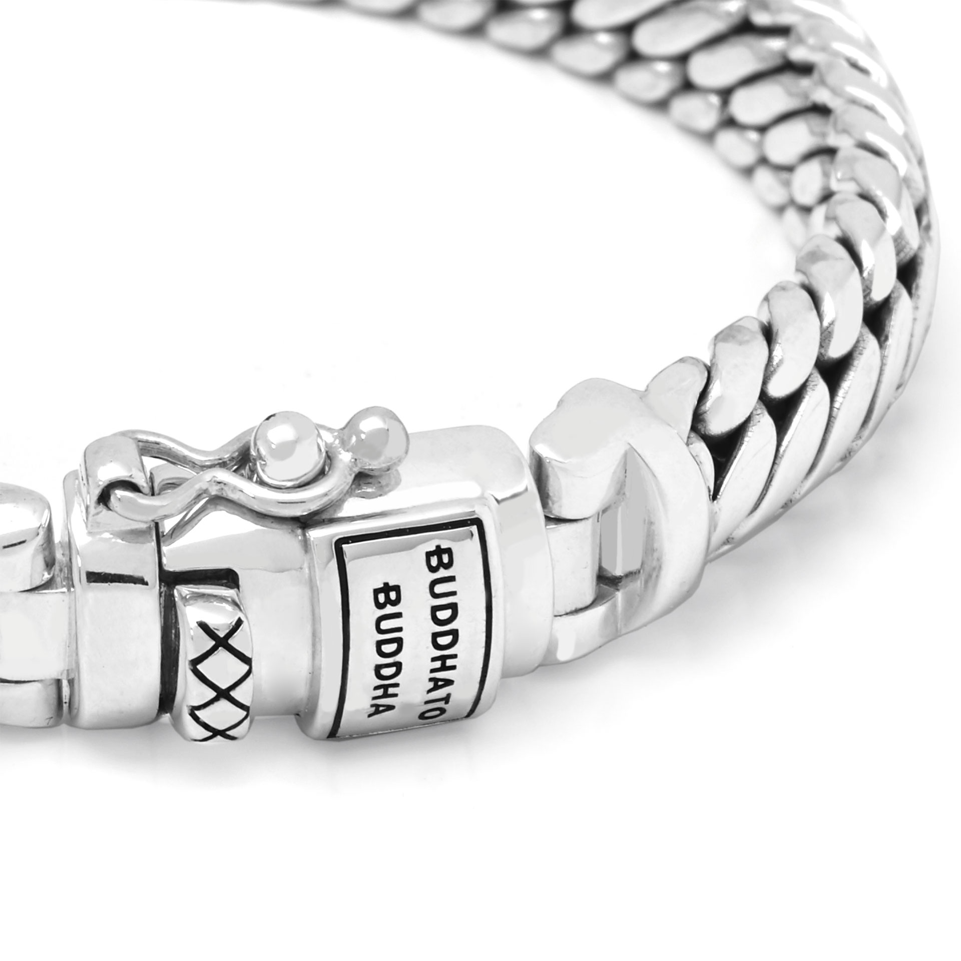 J070 E - Buddha to Buddha armband Ben XS zilver - Afbeelding 3