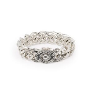 208 E Buddha to Buddha  Nathalie small texture bracelet silver