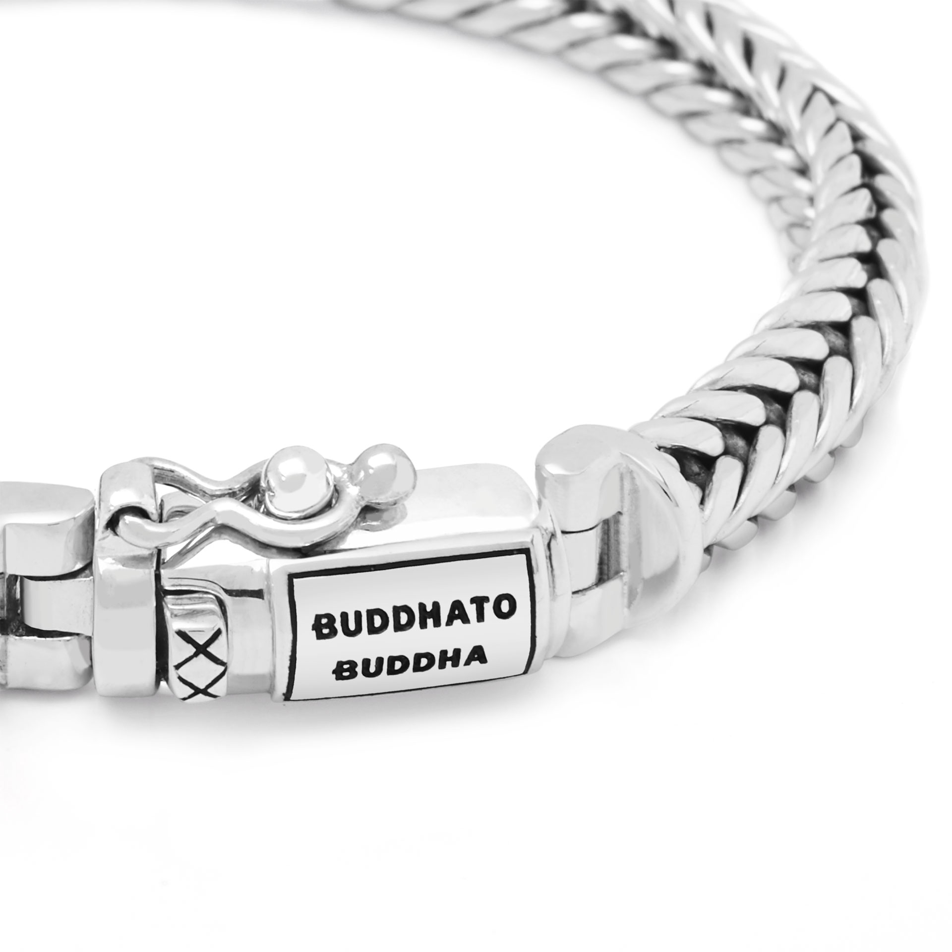 J065 C-Buddha to Buddha armband Nurul XS zilver - Afbeelding 3