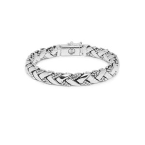 128 E+ - Buddha to Buddha George Texture armband silver