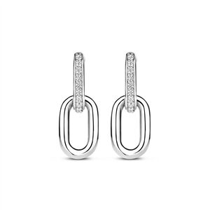 7831ZI Tisento zilveren oorhanger zirkonia