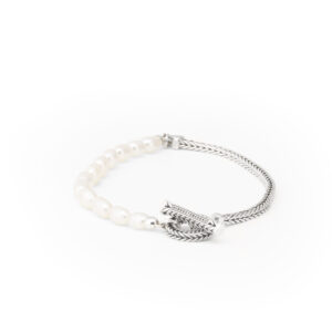 139 E+ Buddha to Buddha Barbara Pearl Bracelet Silver