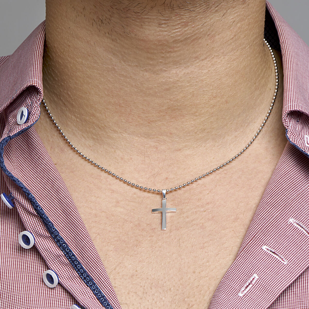13.23297 KA zilveren hanger kruis gerhodineerd - Afbeelding 2