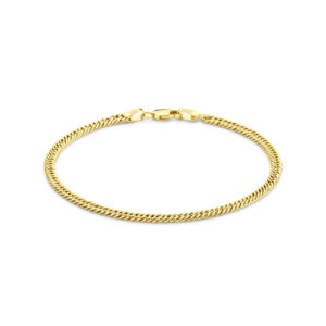 50.00361 KA Goud met zilverkern Armband 3mm 18.5cm