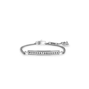 901 S-Buddha to Buddha enkelbandje Essential logo smal zilver