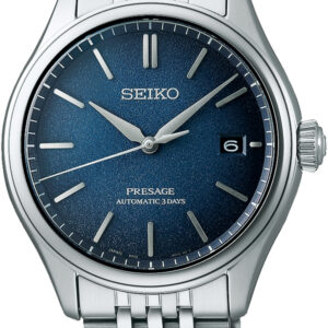 SPB525J1 Seiko presage staal automaat 3 Days blauwe wijzerplaat