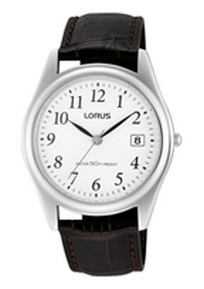 RS965BX9 Lorus herenhorloge staal leren band