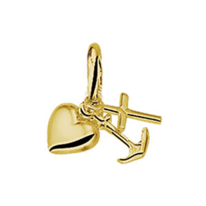 40.05588 KA Geelgoud geloof, hoop en liefde hanger 12mm